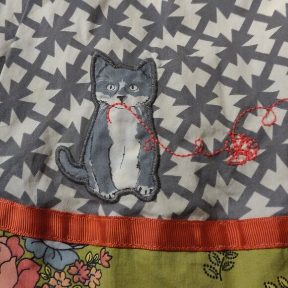 Matilda Jane Pretty Kitty Floral Skirt Grey SIZE 6 - Picture 3 of 5